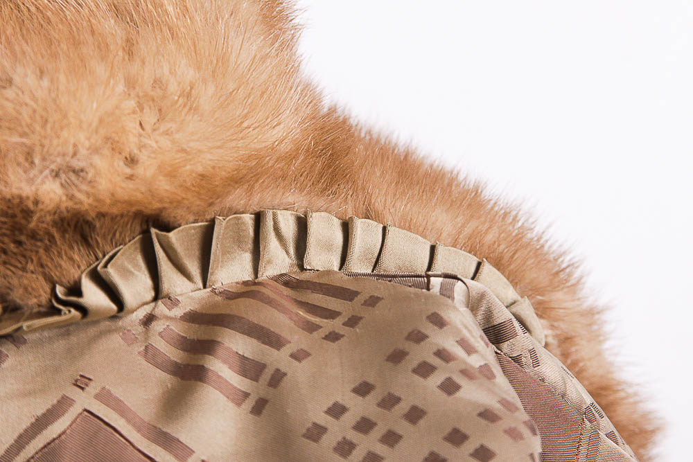 Hudson's Brown Mink Fur Car Coat