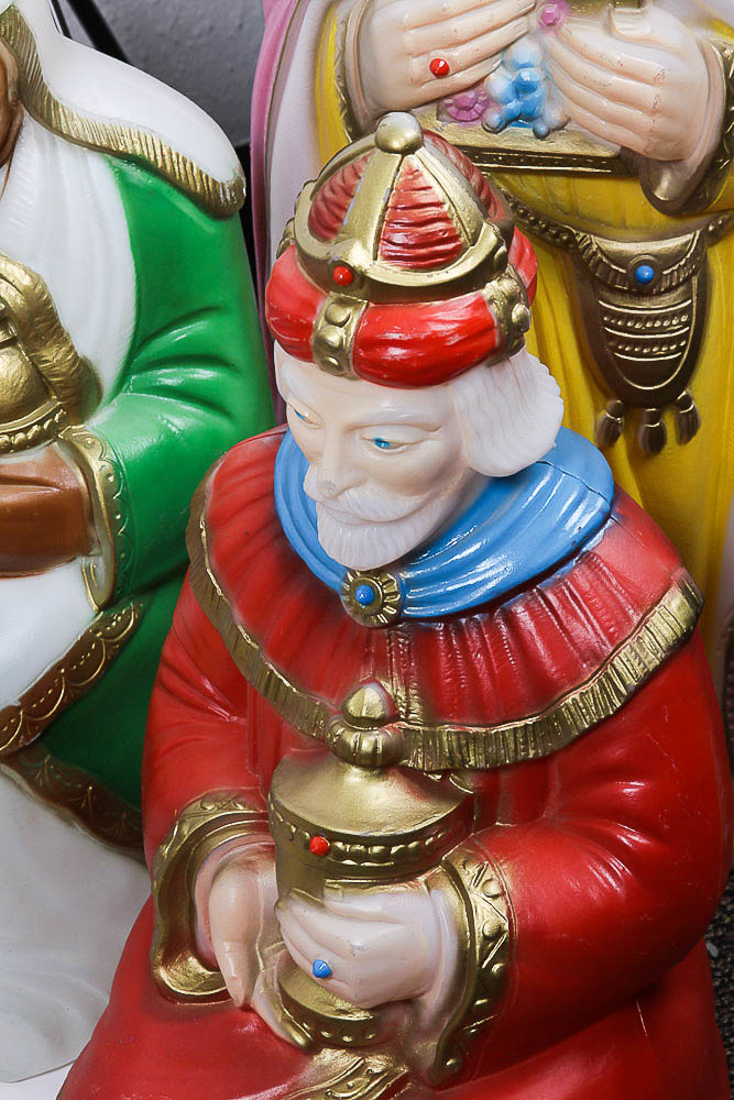 Large Outdoor Light-Up Plastic Nativity Scene