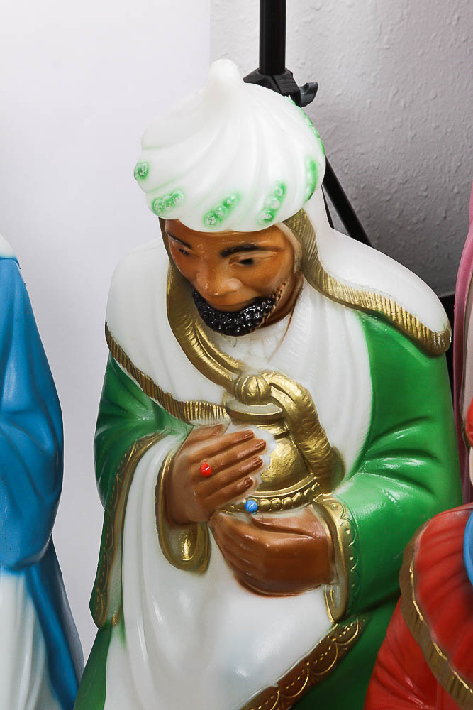 Large Outdoor Light-Up Plastic Nativity Scene