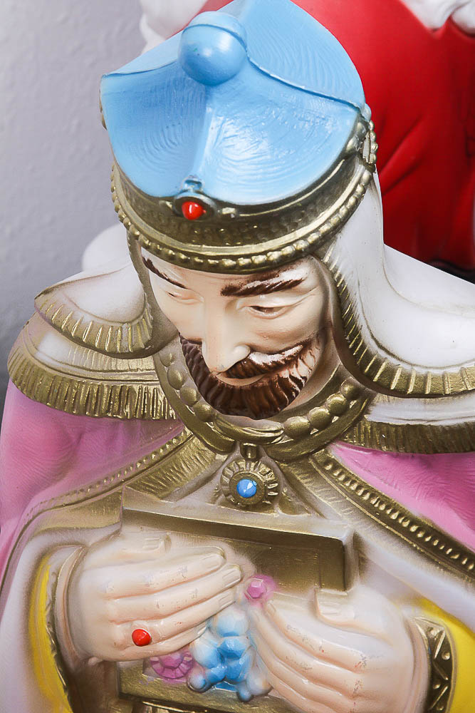 Large Outdoor Light-Up Plastic Nativity Scene