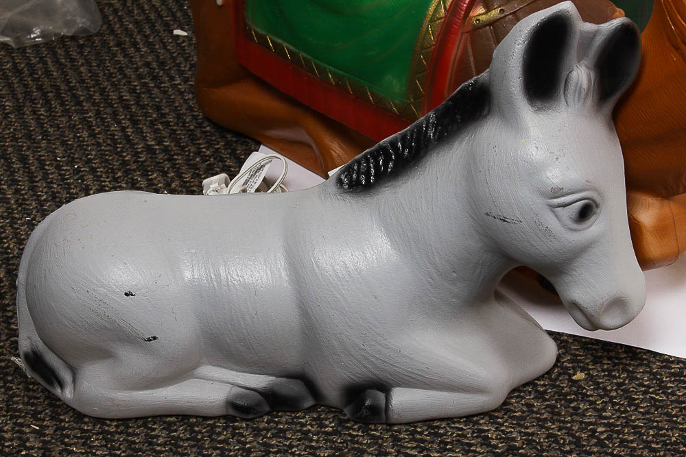 Large Outdoor Light-Up Plastic Nativity Scene