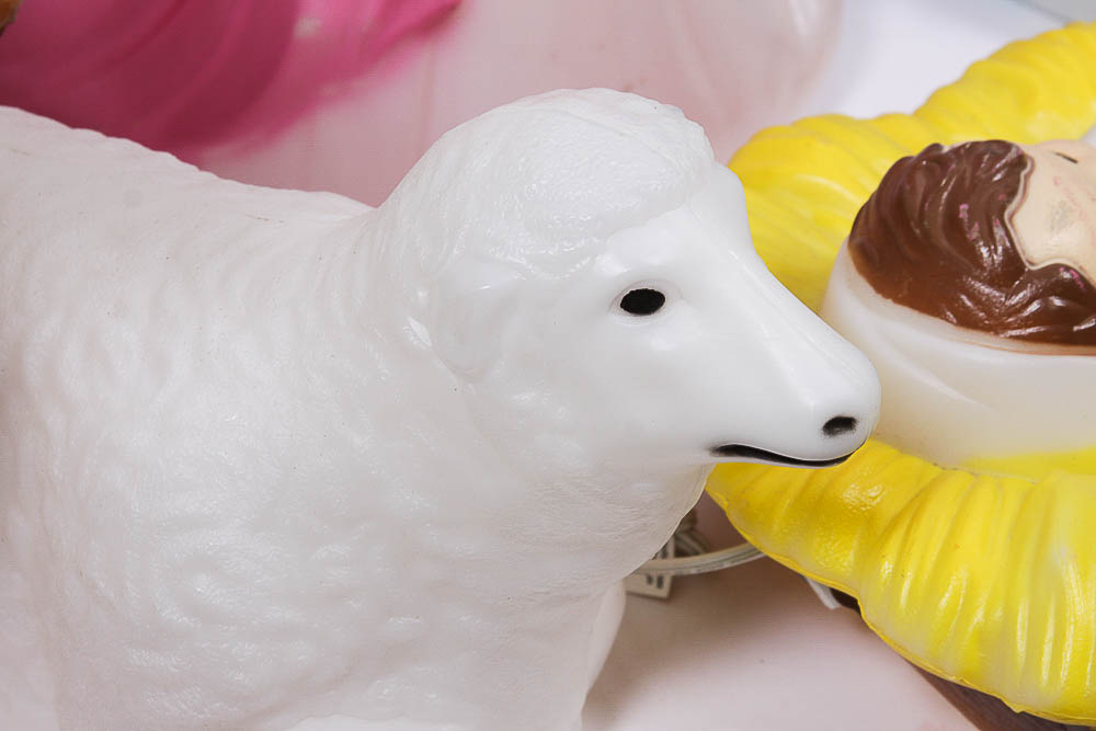 Large Outdoor Light-Up Plastic Nativity Scene