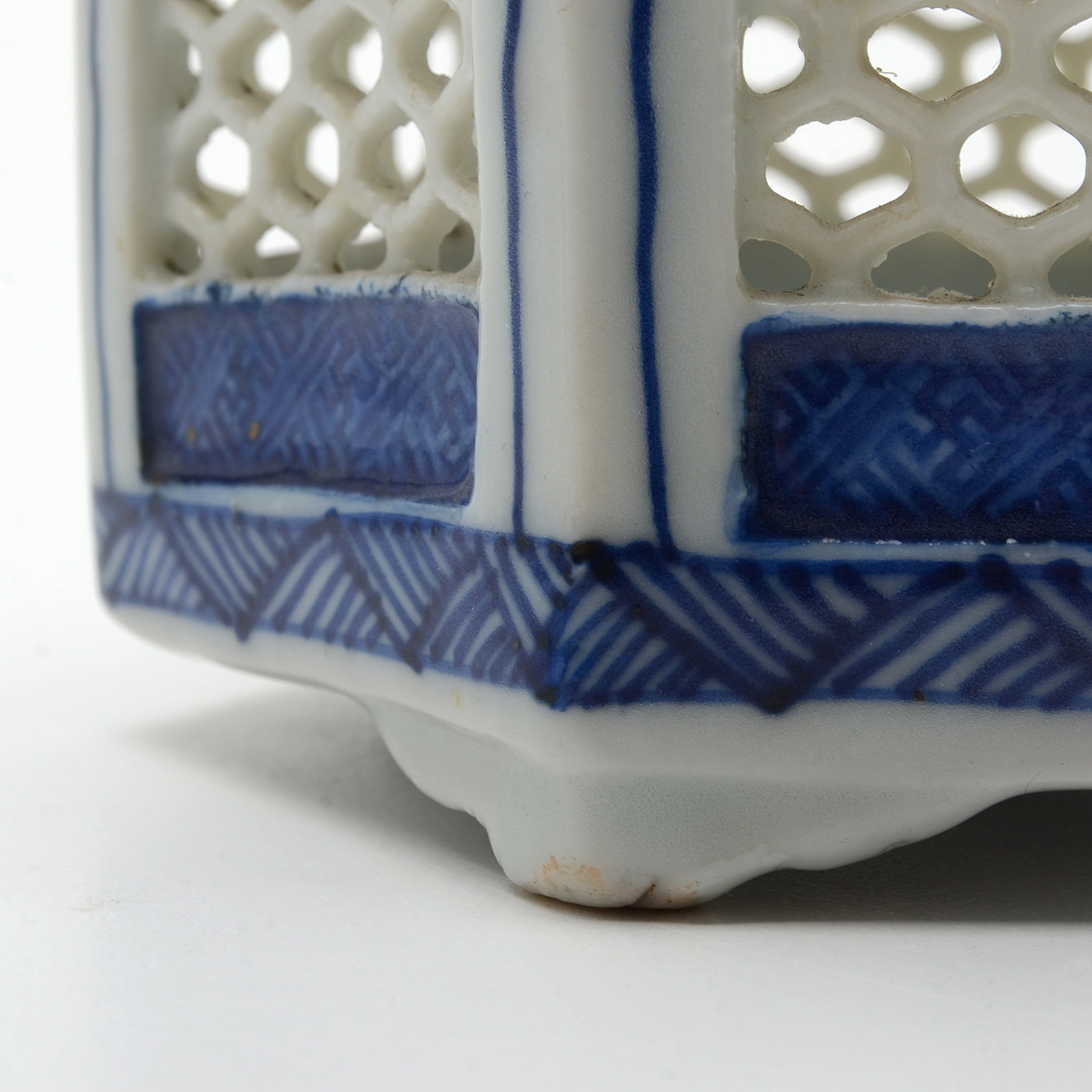 Early 20th Century Chinese Porcelain Hand-Painted Cricket Cage