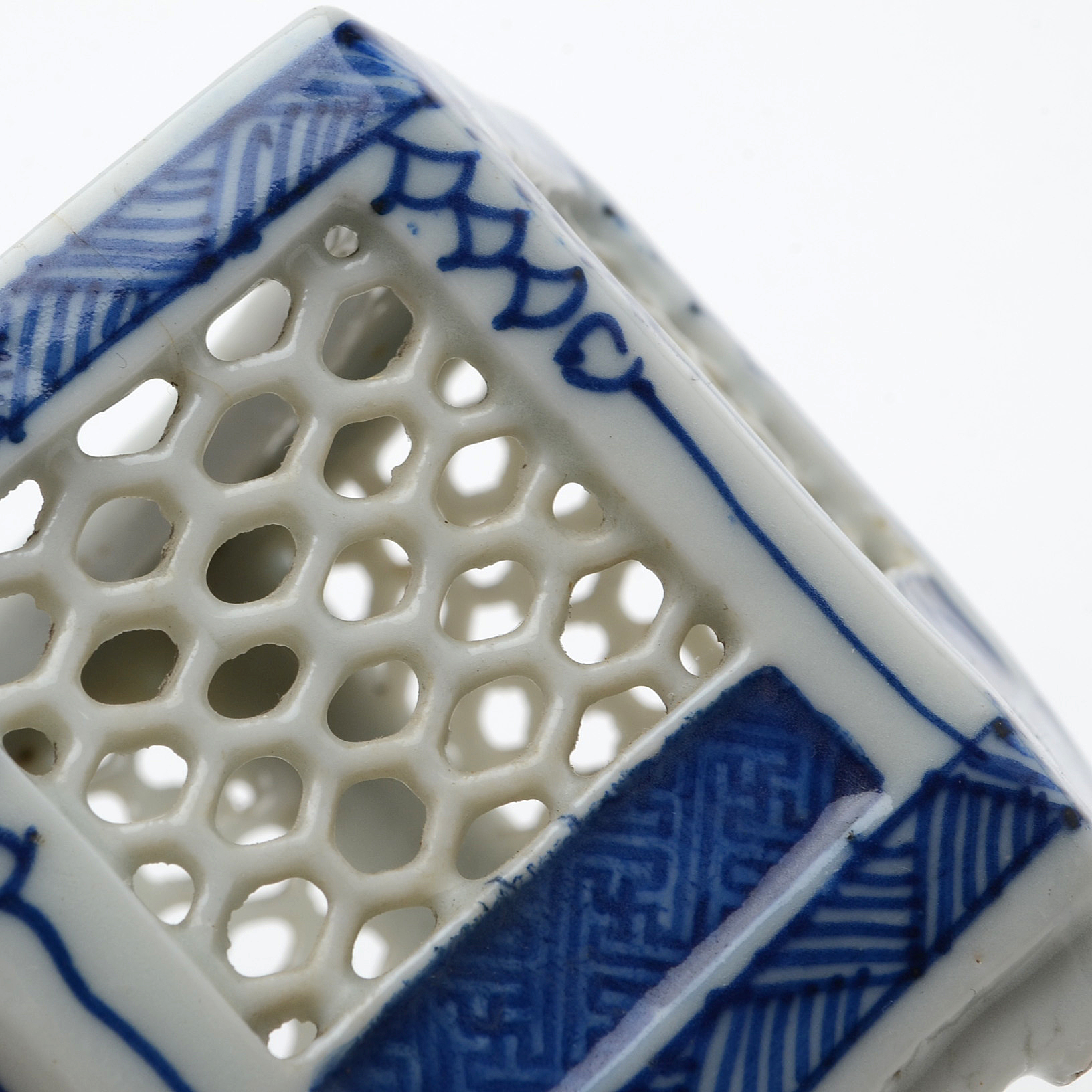 Early 20th Century Chinese Porcelain Hand-Painted Cricket Cage