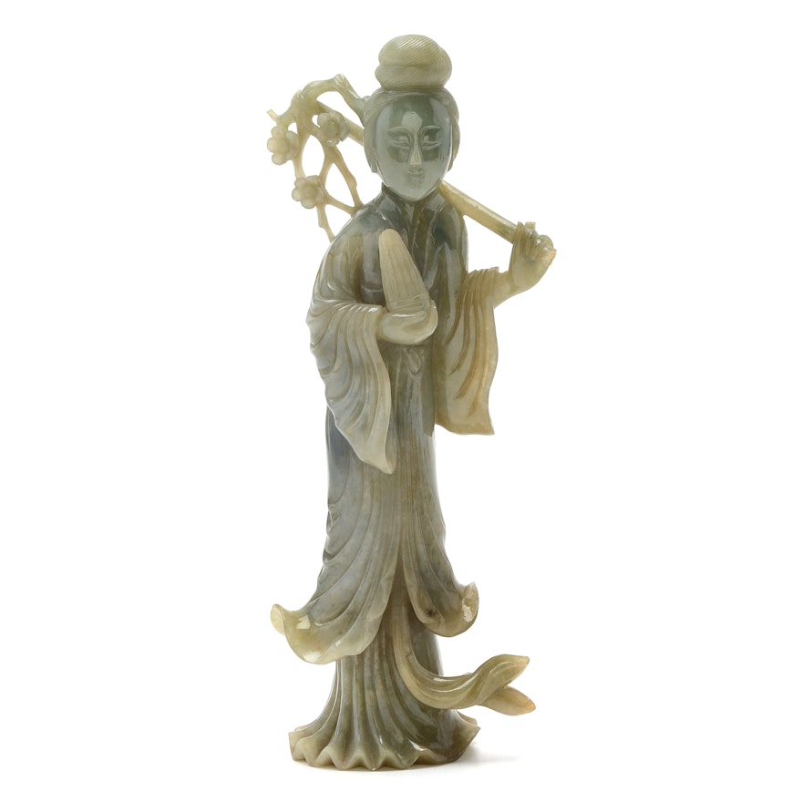 Chinese Carved Jadeite Guanyin