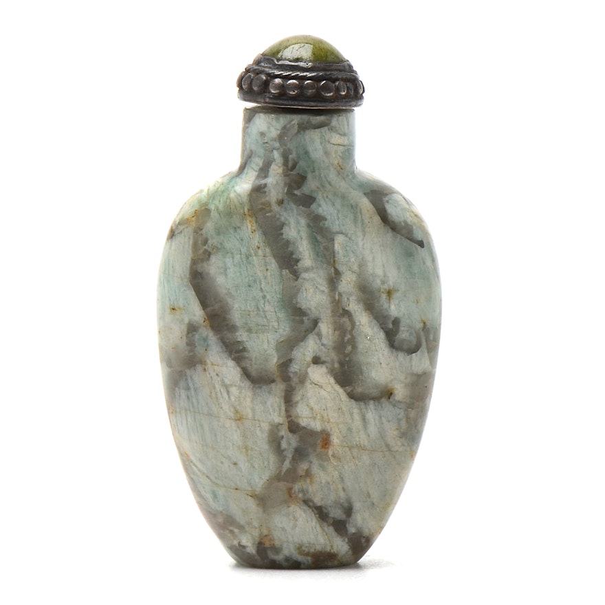 Qing Dynasty Chinese Carved Marble Snuff Bottle