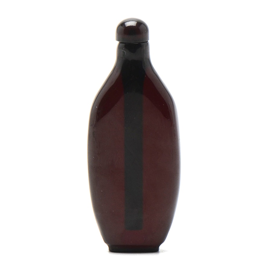 Qing Dynasty Chinese Red Glass Snuff Bottle