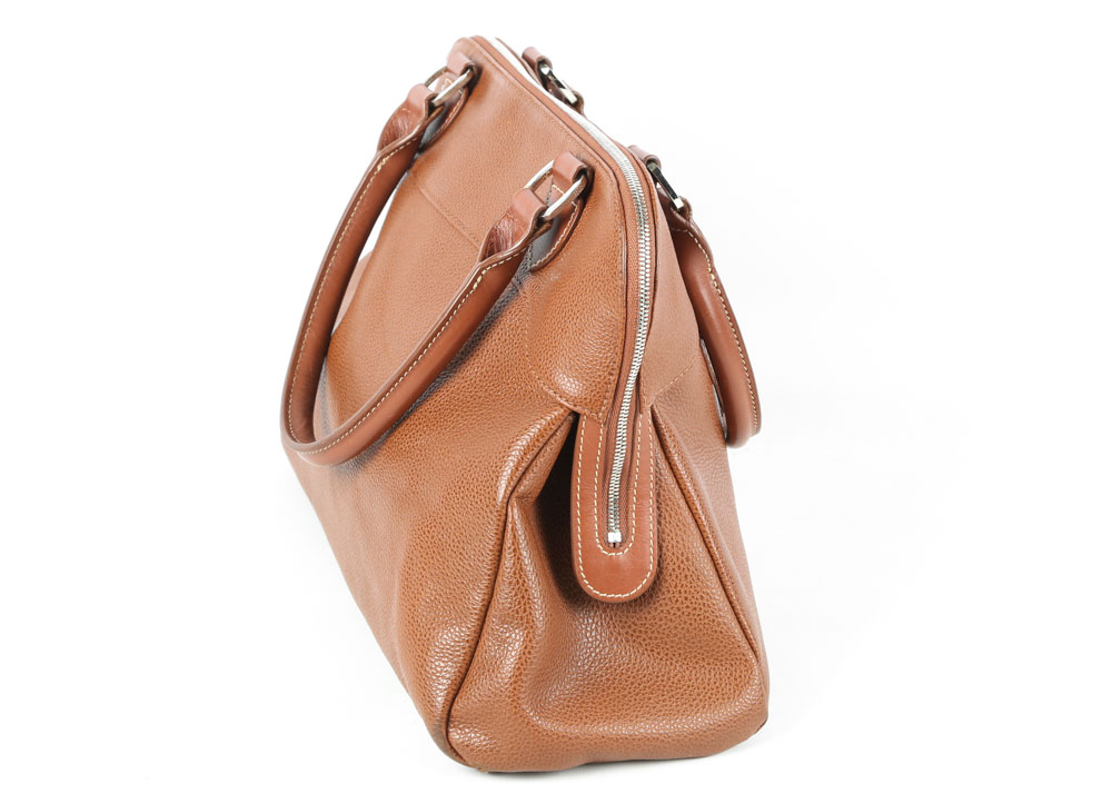 Longchamp Pebble Leather Handbag