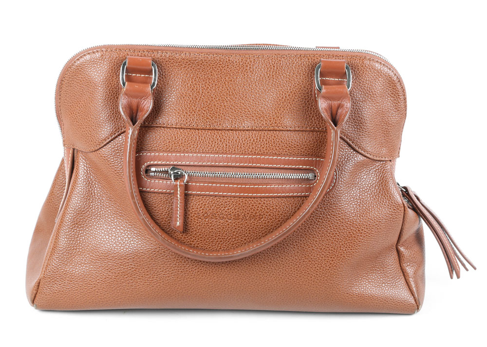 Longchamp Pebble Leather Handbag