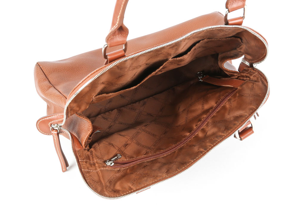 Longchamp Pebble Leather Handbag