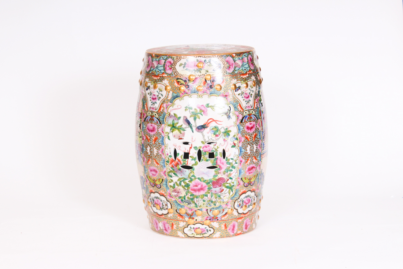 Asian Inspired Ceramic Garden Stool