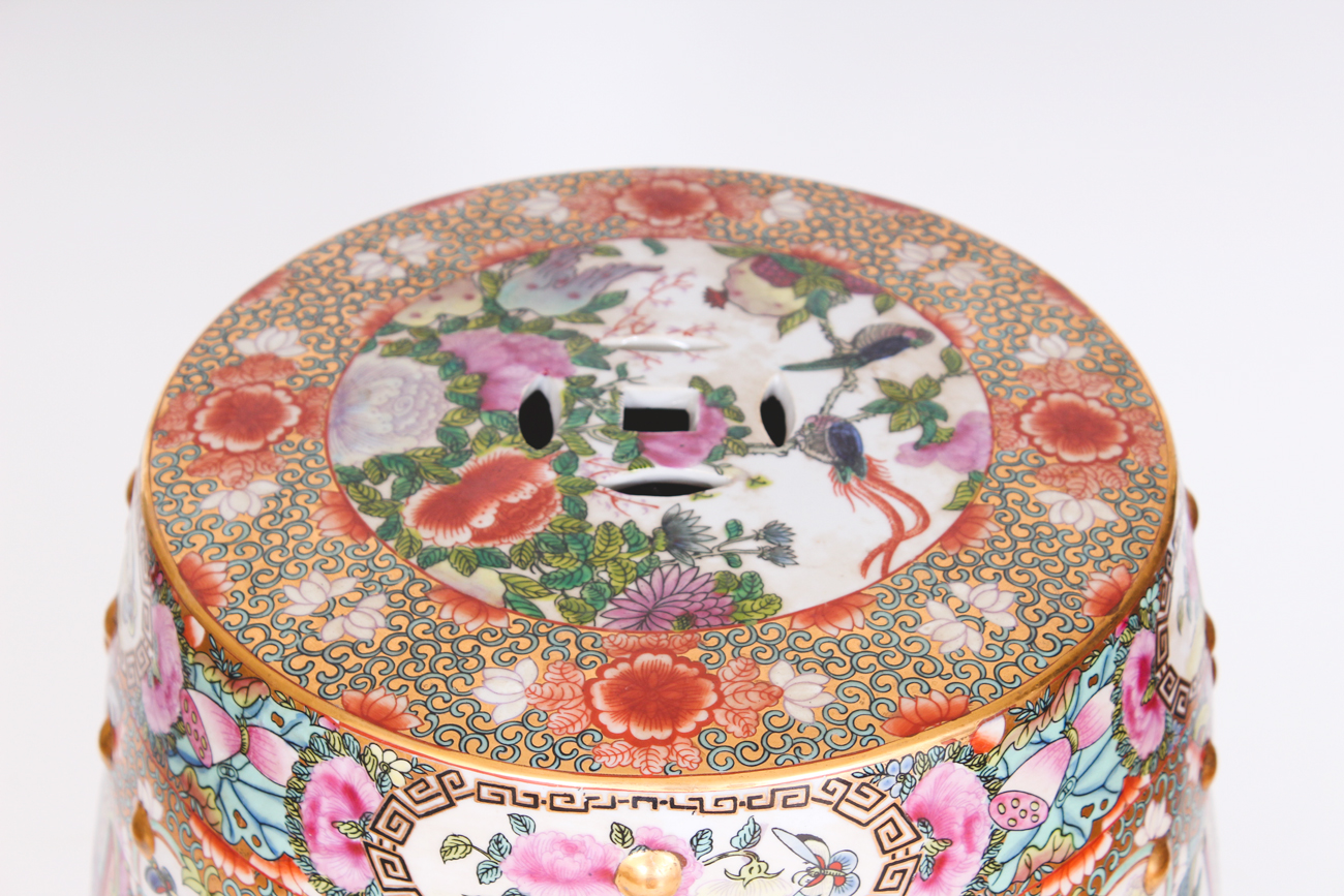 Asian Inspired Ceramic Garden Stool