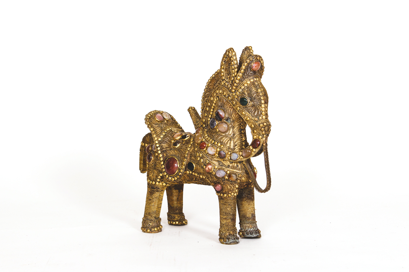 Decorative Brass and Wire Horse