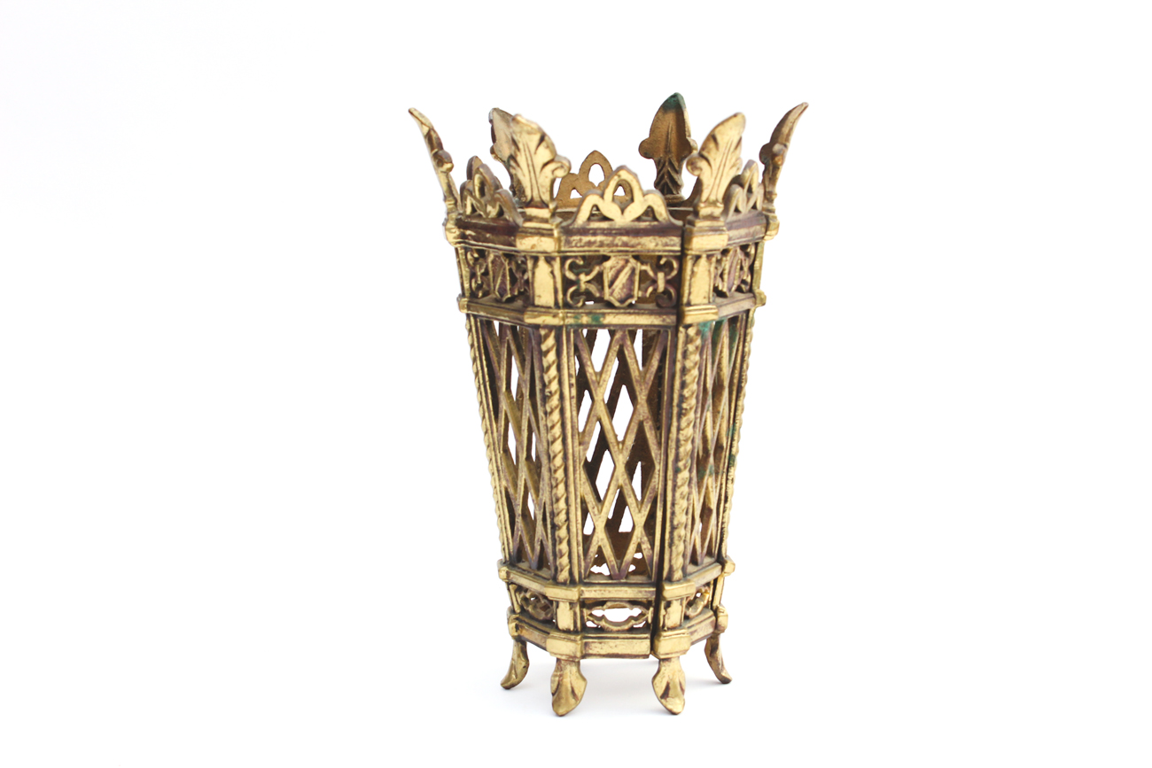 Grouping of Brass Candle Holders