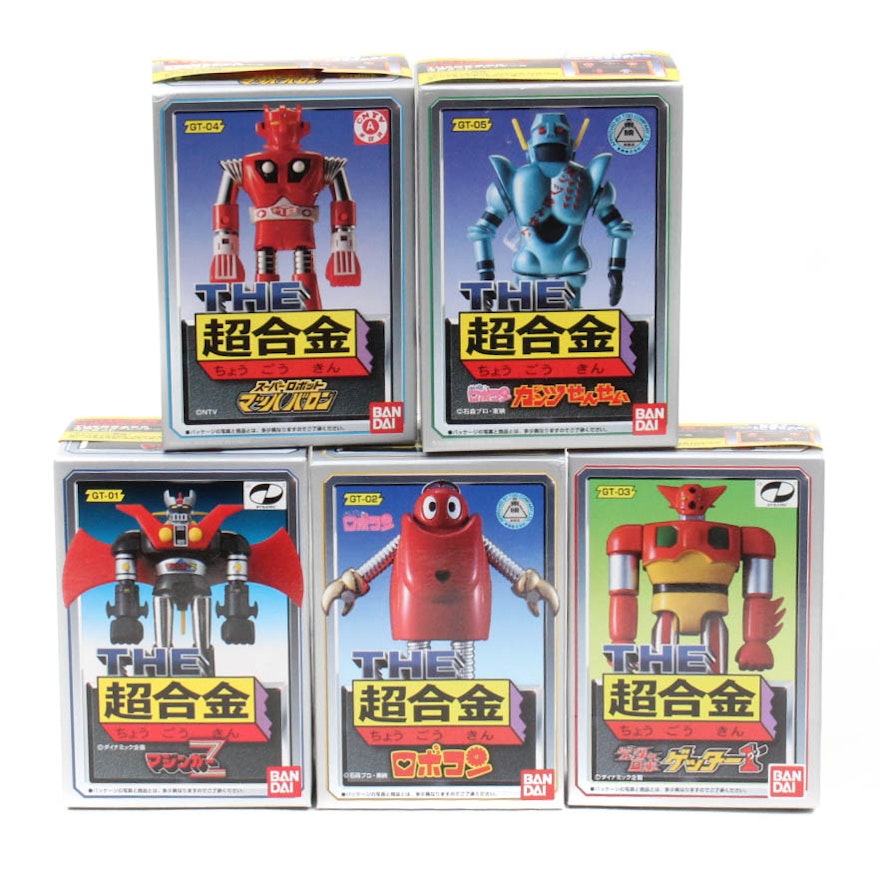Five Bandai "Chogokin" Action Figures