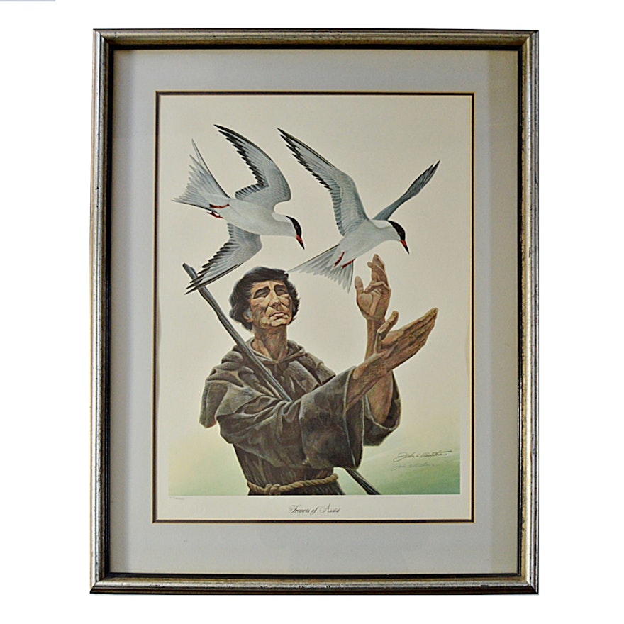 John Ruthven Signed Limited Edition Offset Lithograph "St.Francis of Assisi"