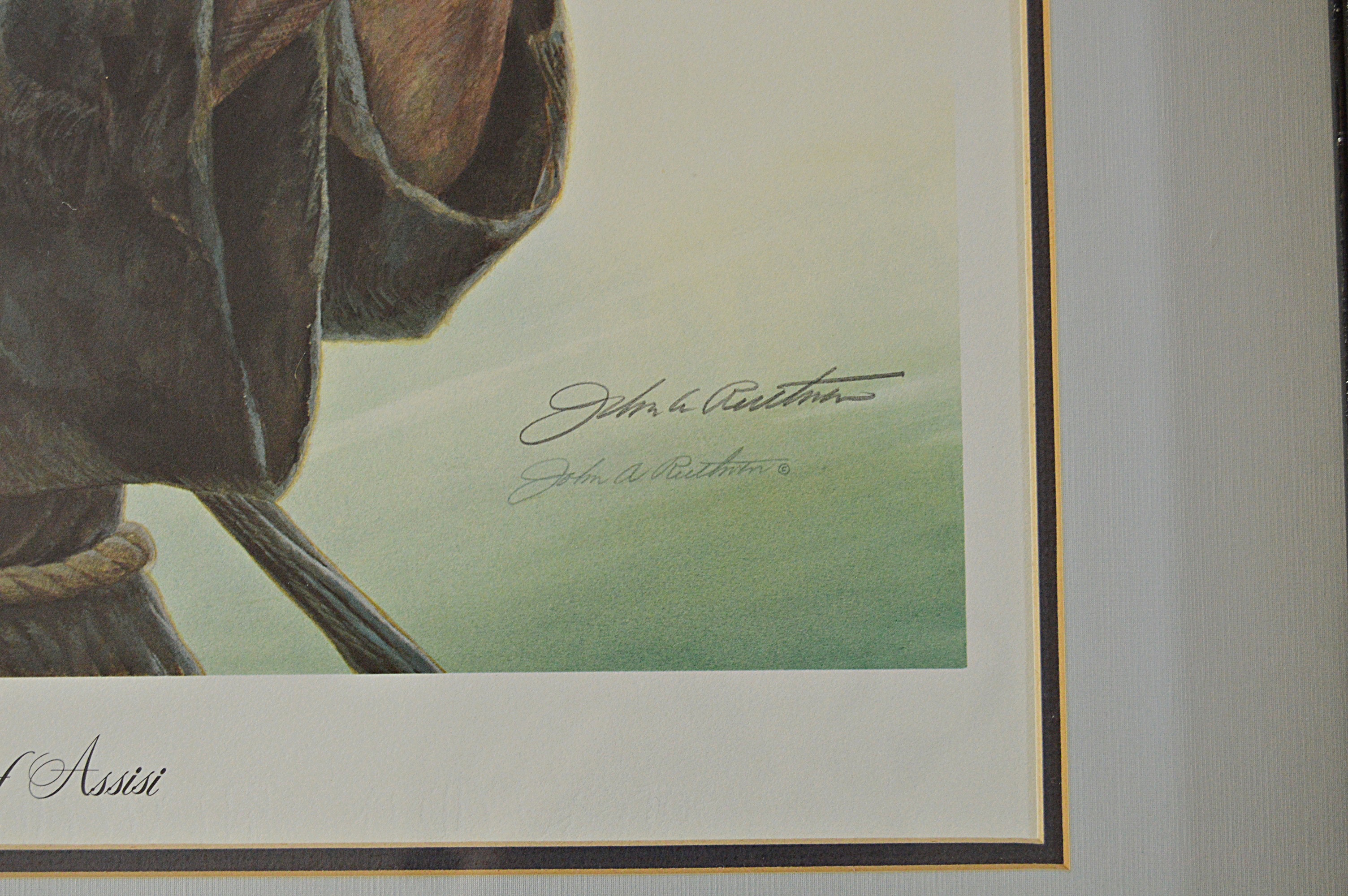 John Ruthven Signed Limited Edition Offset Lithograph "St.Francis of Assisi"