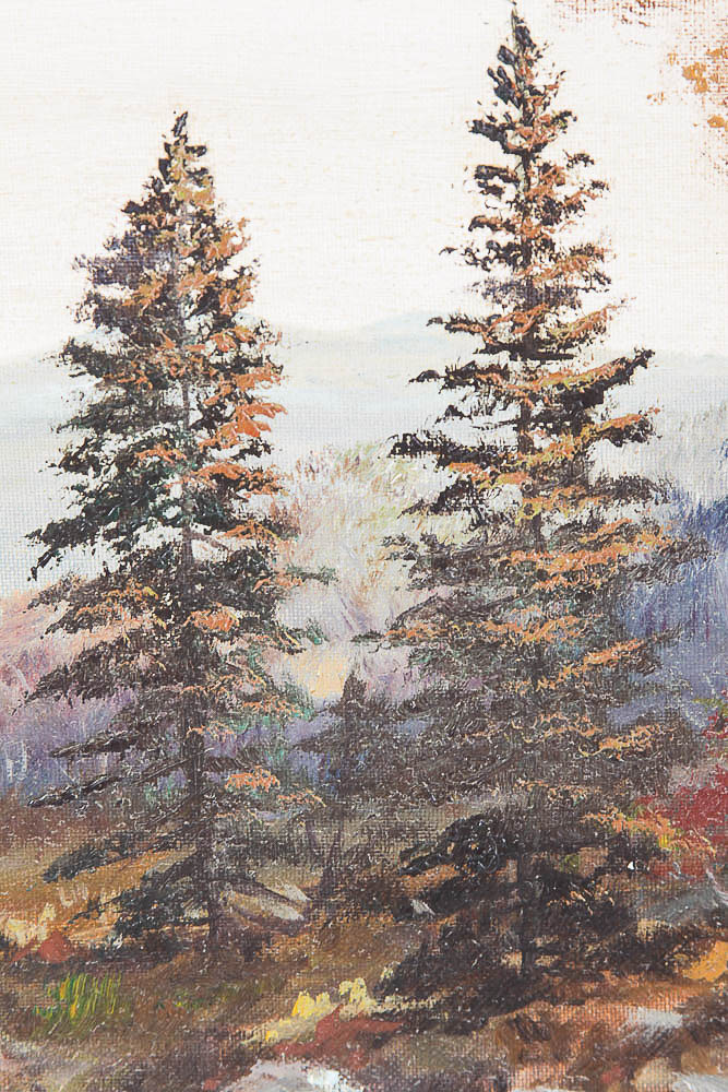 Original Landscape Oil Painting on Canvas by Sauer