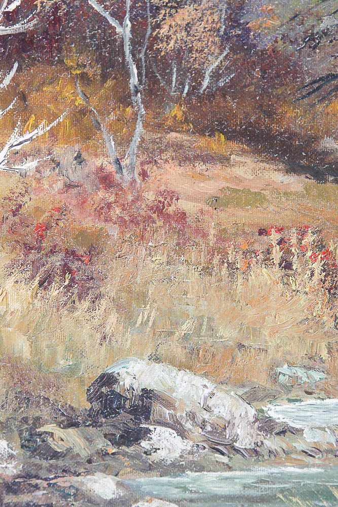 Original Landscape Oil Painting on Canvas by Sauer