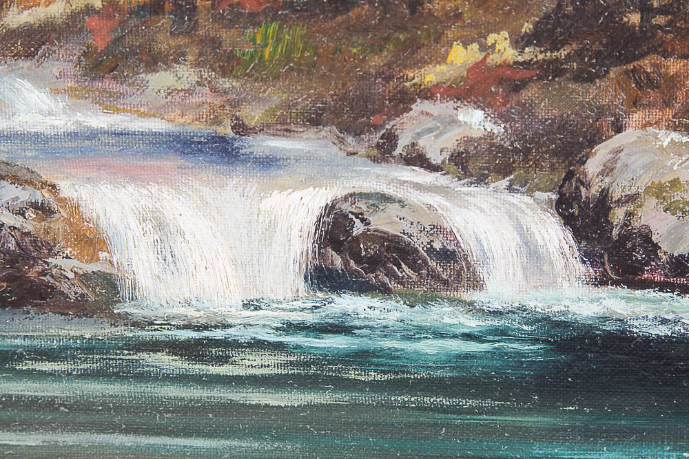 Original Landscape Oil Painting on Canvas by Sauer