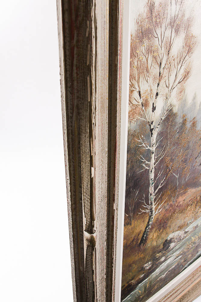 Original Landscape Oil Painting on Canvas by Sauer