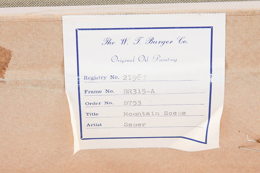 Original Landscape Oil Painting on Canvas by Sauer