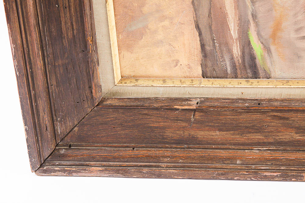 Jean Garland Original Oil Painting on Canvas Depicting Adobe Ruins