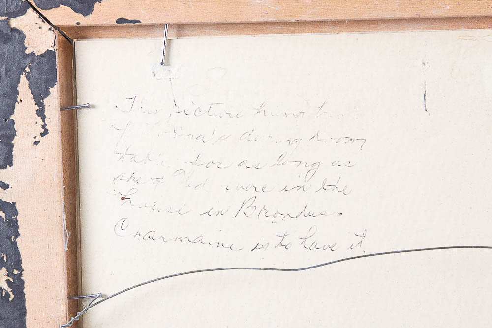 Framed Vintage Offset Lithograph Print on Board