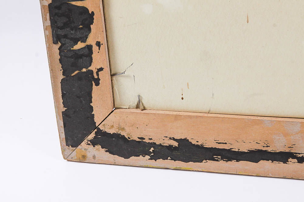 Framed Vintage Offset Lithograph Print on Board