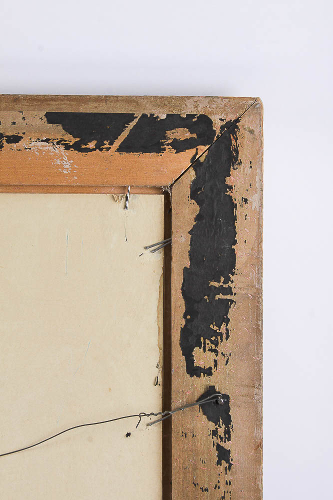 Framed Vintage Offset Lithograph Print on Board