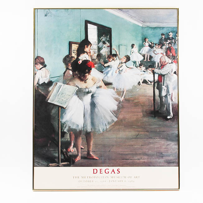 Framed Degas Exhibit Poster