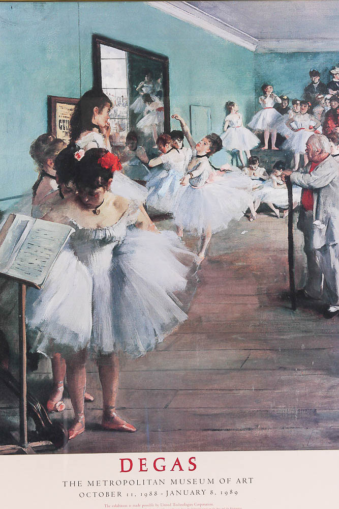 Framed Degas Exhibit Poster