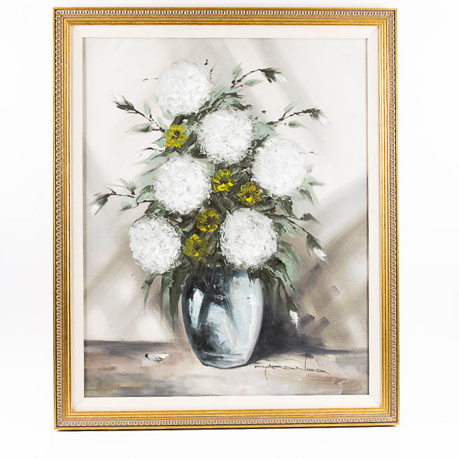 Gardner Floral Still Life Painting on Canvas