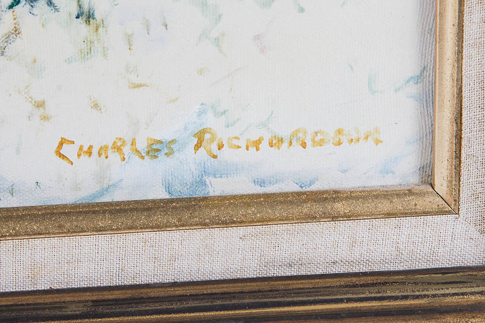 Charles Richardson Mountain Landscape Oil Painting on Canvas