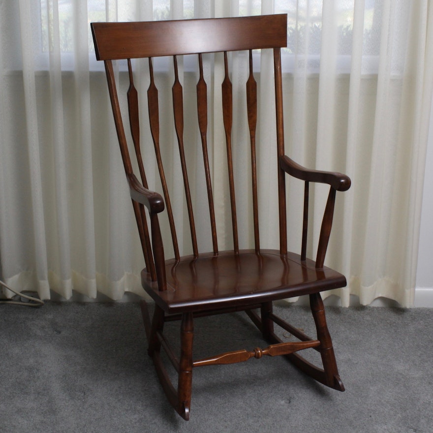 Vintage Walnut Rocking Chair by Nichols & Stone Co.