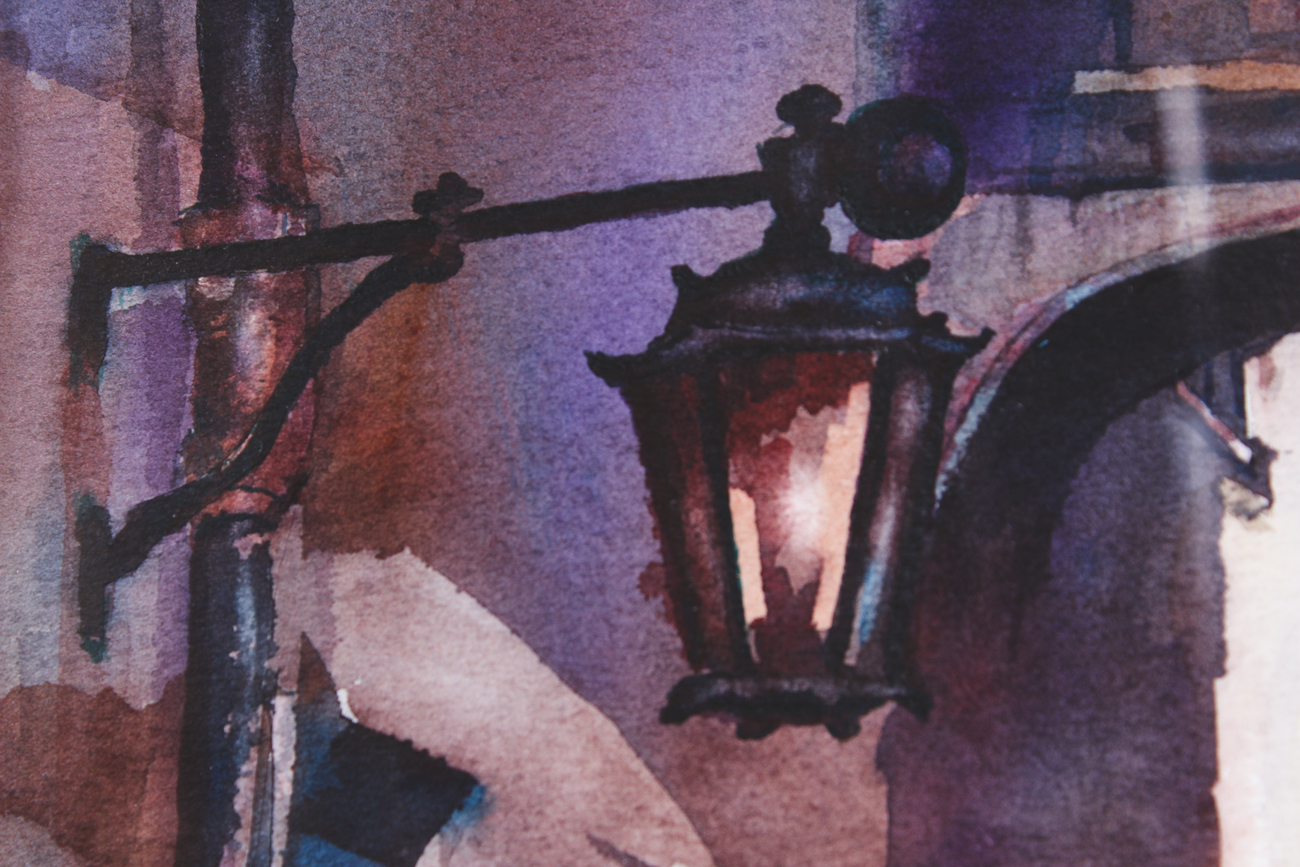 Original Watercolor "A Light Unto My Path" by Sandy Maudlin