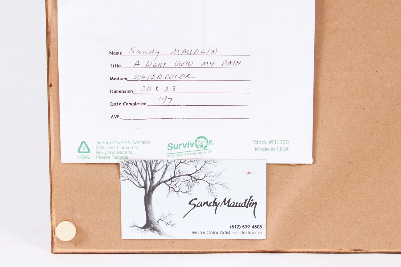 Original Watercolor "A Light Unto My Path" by Sandy Maudlin