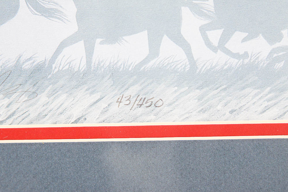 Framed Offset Lithographic Print After Enoch Kelly Haney