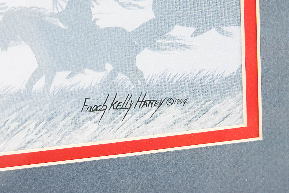 Framed Offset Lithographic Print After Enoch Kelly Haney