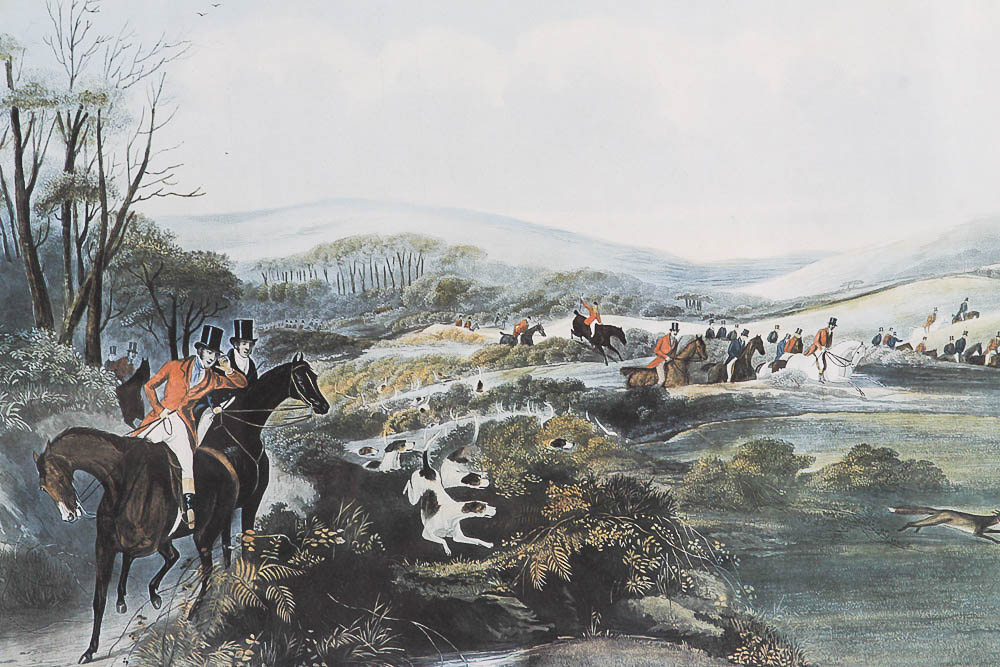 Lithograph Print "The Noble Tips" After Antique Engraving by Hung & Mackrel