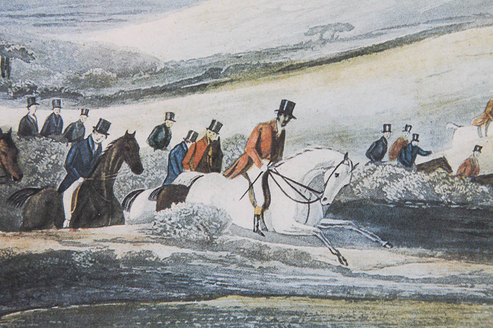 Lithograph Print "The Noble Tips" After Antique Engraving by Hung & Mackrel