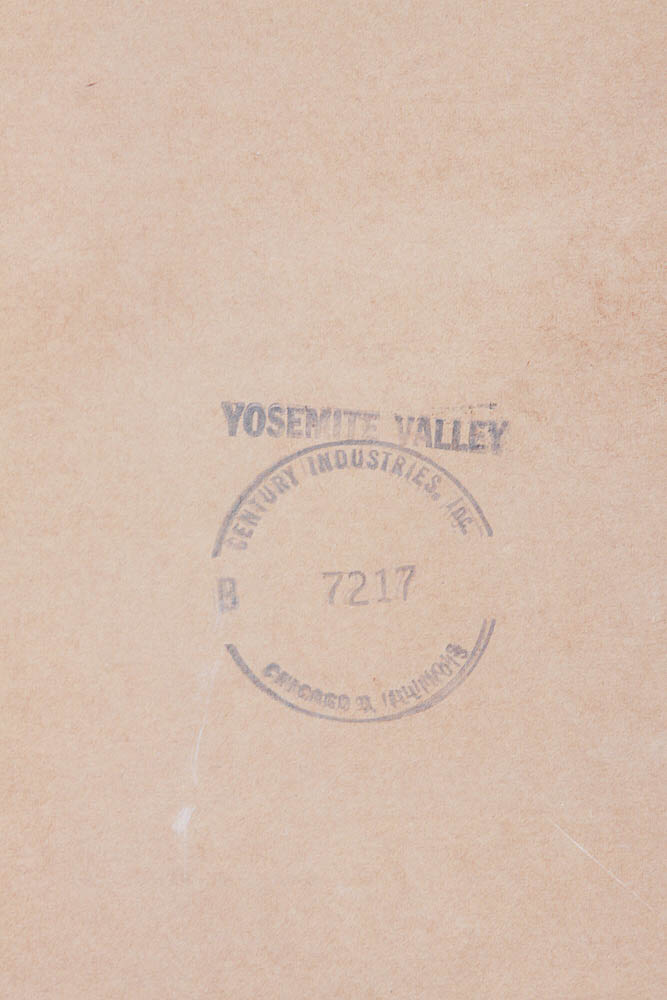 Vintage Framed Chromolithograph Print of Mountain Landscape