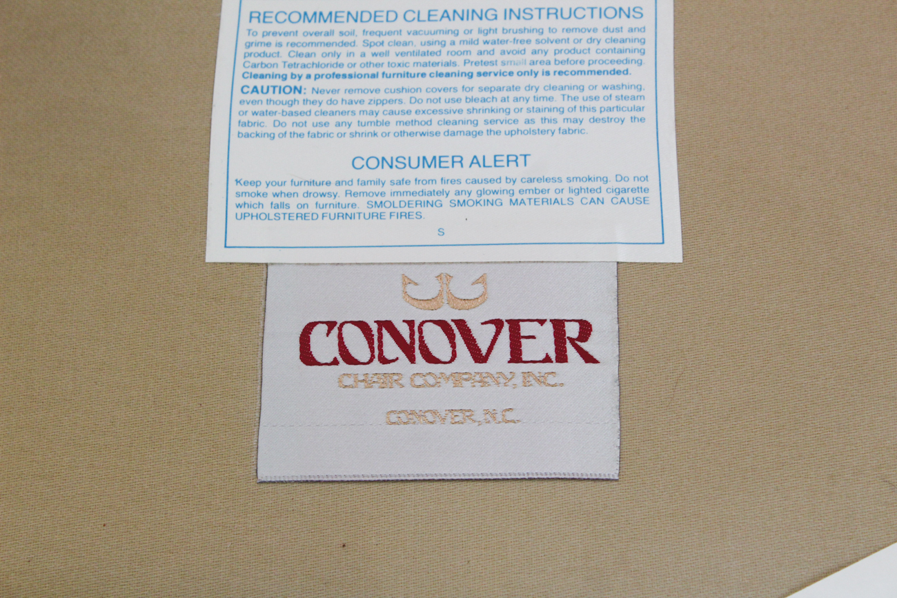 Conover Chair Co. Upholstered Chair and Ottoman