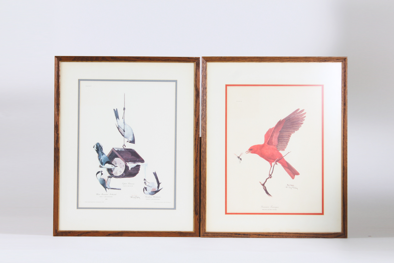 Pair of Signed Ray Harm Offset Lithographs