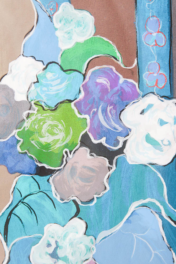 Serigraph by Itzchak Tarkay "Elaborate Surroundings"