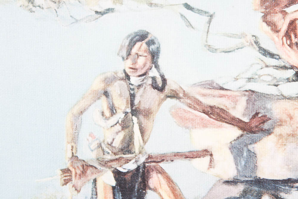 Reproduction Print After C.M. Russell's "Watching for Wagons"