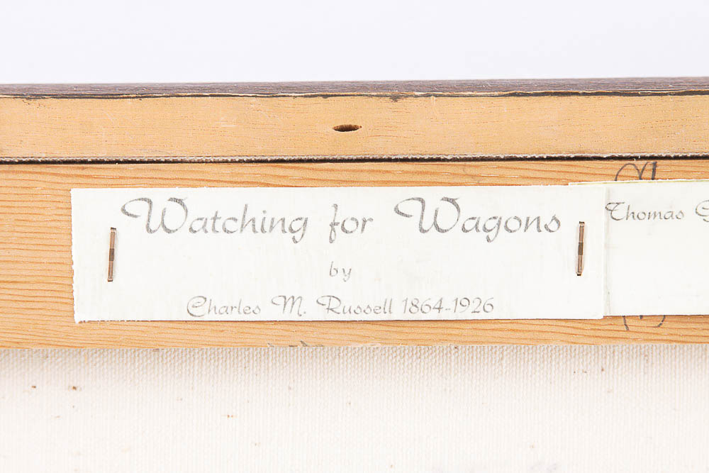 Reproduction Print After C.M. Russell's "Watching for Wagons"