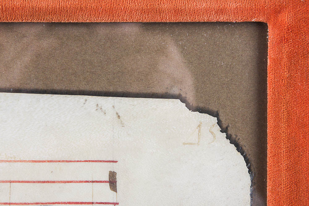 Antique Goatskin Parchment Hymnal Page with Latin Calligraphy