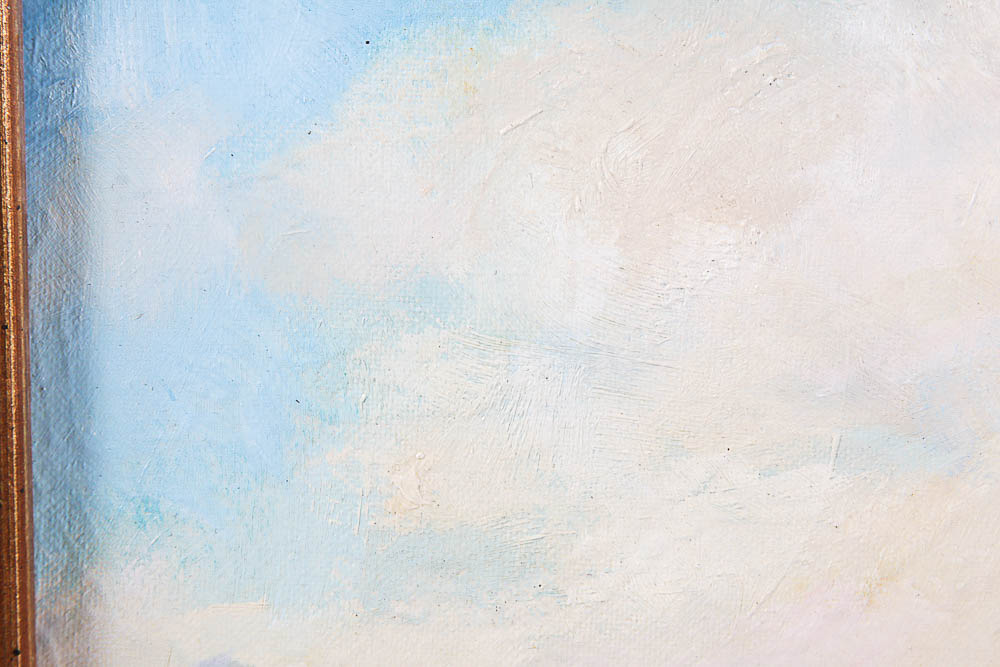 Ina S. Oyler Oil Painting on Canvas of Tropical Beach Scene