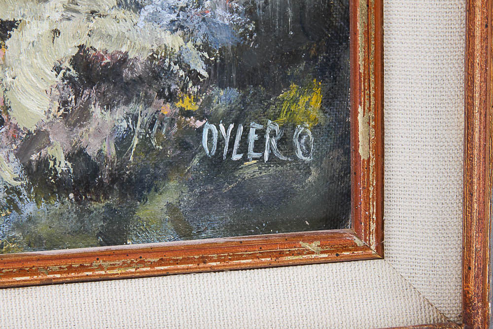 Ina S. Oyler Oil Painting on Canvas of Tropical Beach Scene